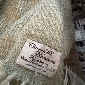Cream Handwoven Churchill weavers throw
